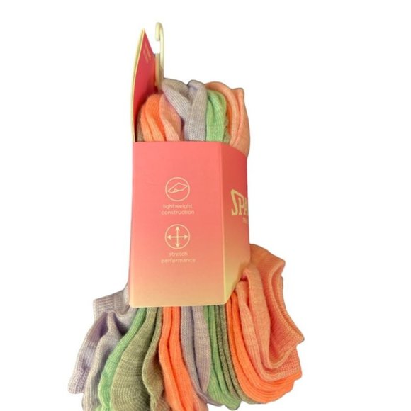 Spalding Girls Multicolored No Show Socks, Pack of 10 Sz (5-6-1/2) - Picture 2 of 3